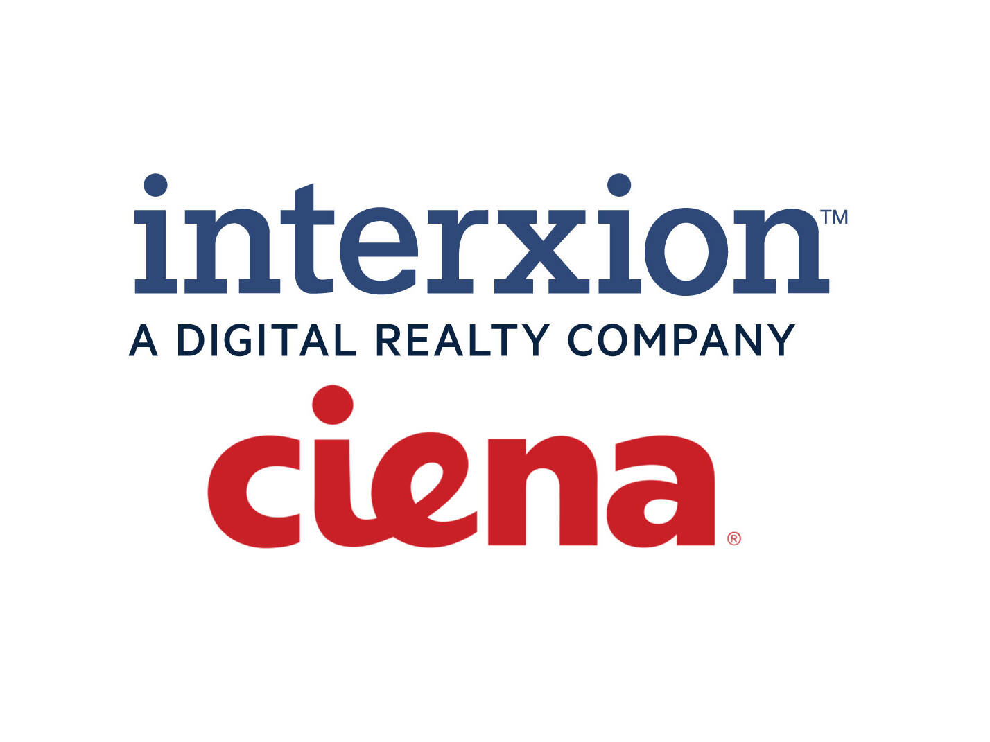 Interxion a digital realty company Ciena logo