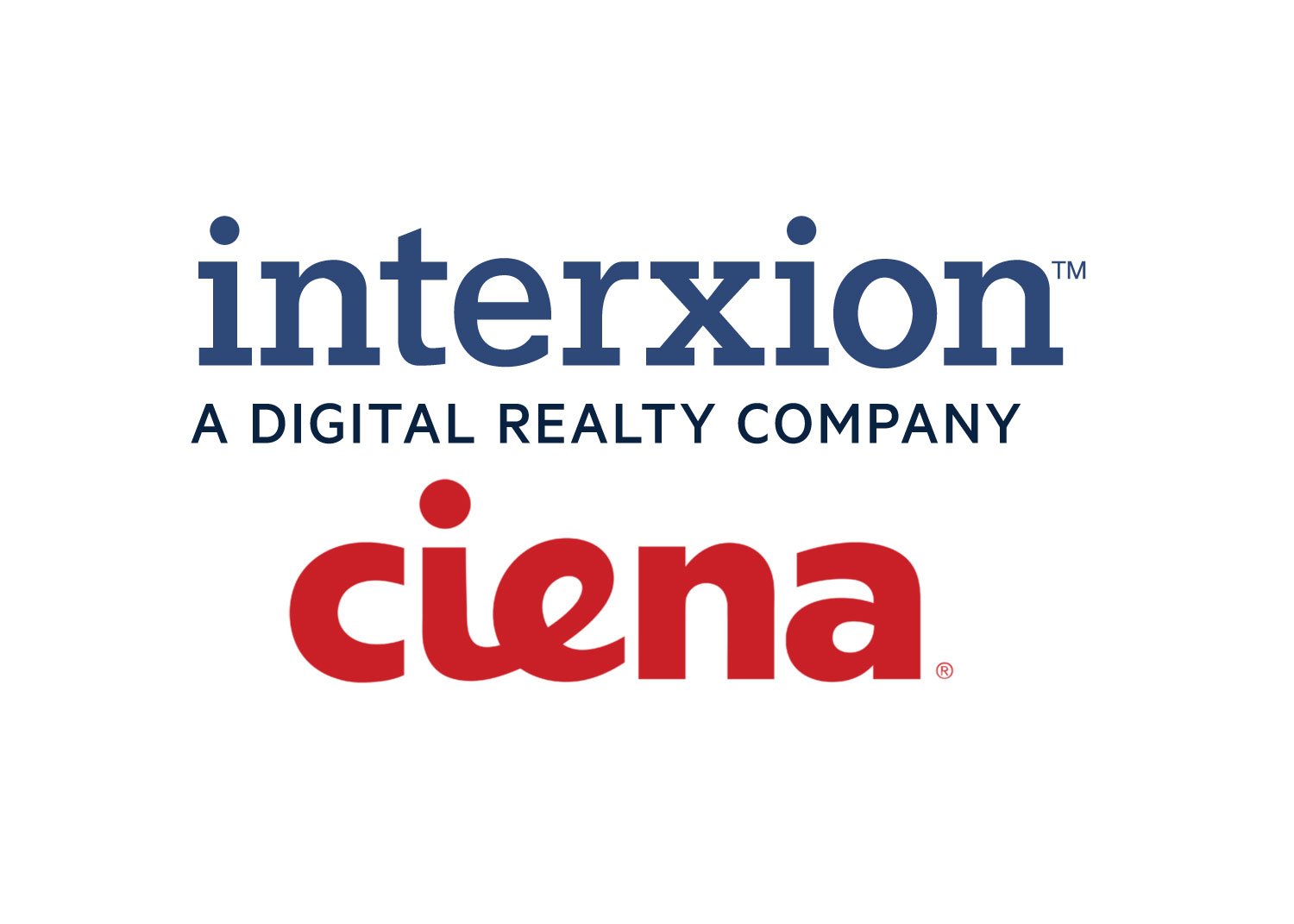 Interxion a digital realty company Ciena logo